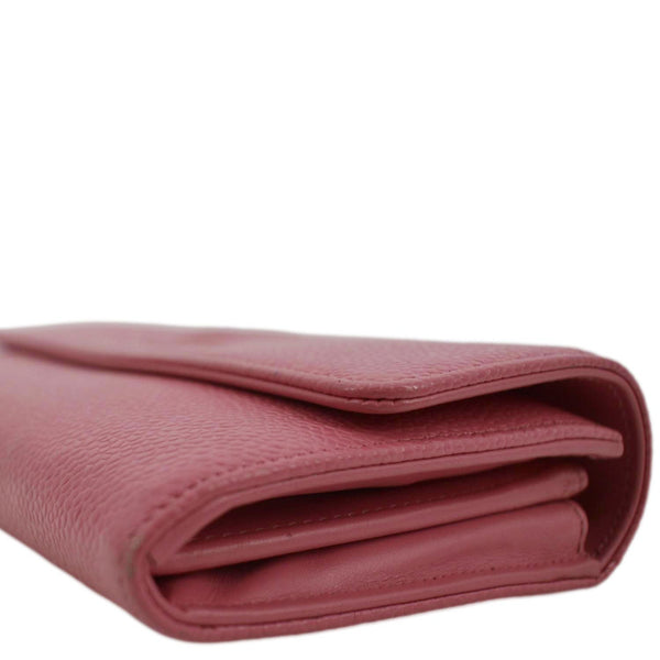 CHANEL Timeless CC Flap Caviar Leather Wallet Pink