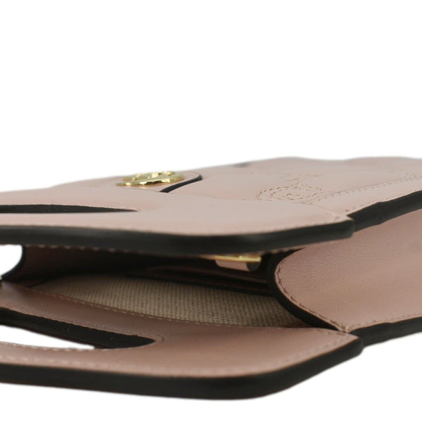 GUCCI GG Matelasse Mini Leather Top Handle Crossbody Bag Pink 723776