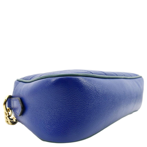 Gucci GG Marmont Small Diagonal Leather Crossbody Bag - Bottom Left