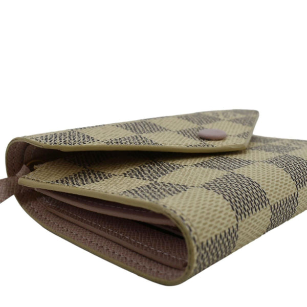 LOUIS VUITTON Victorine Damier Azur Wallet White