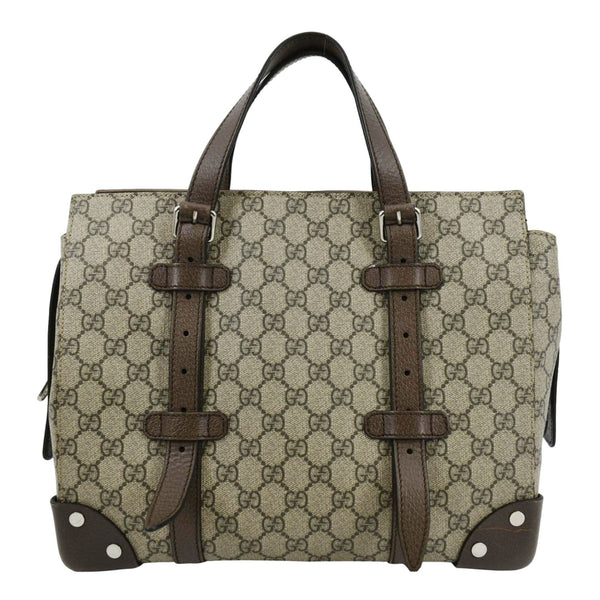 GUCCI Small GG Supreme Canvas Tote Bag Beige 643814