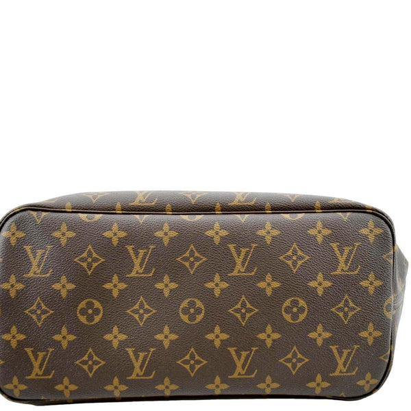 LOUIS VUITTON Neverfull MM Monogram Canvas Tote Bag Brown