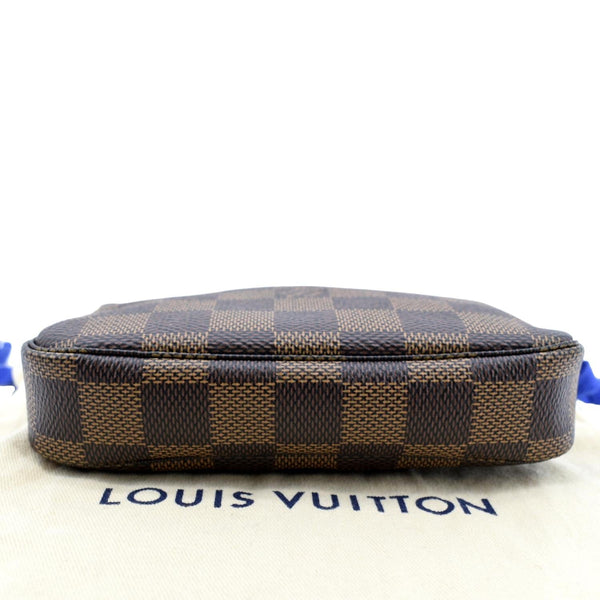 LOUIS VUITTON Mini Pochette Damier Ebene Accessoires Pouch Brown