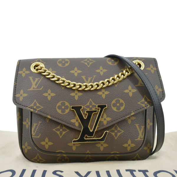 LOUIS VUITTON Passy NM Monogram Canvas Shoulder Bag Brown