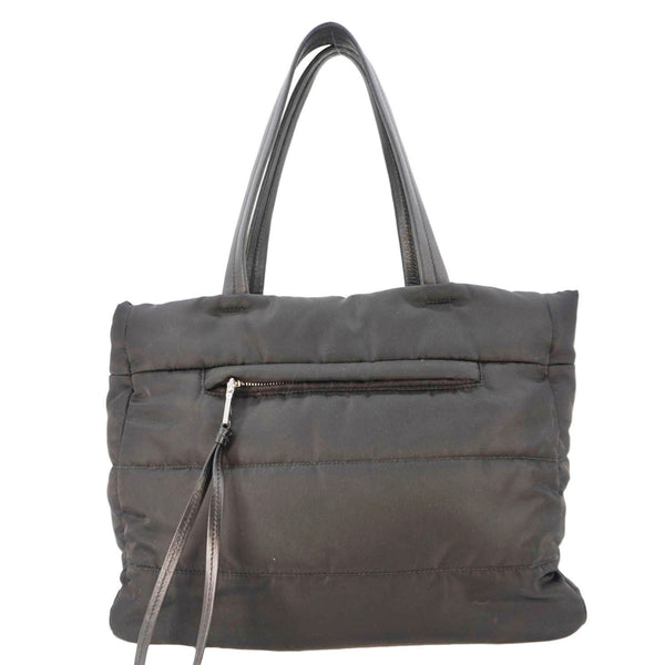 PRADA Tessuto Bomber Nylon Shopping Tote Bag Black