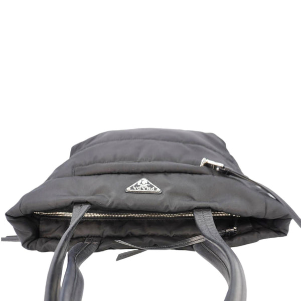 PRADA Tessuto Bomber Nylon Shopping Tote Bag Black