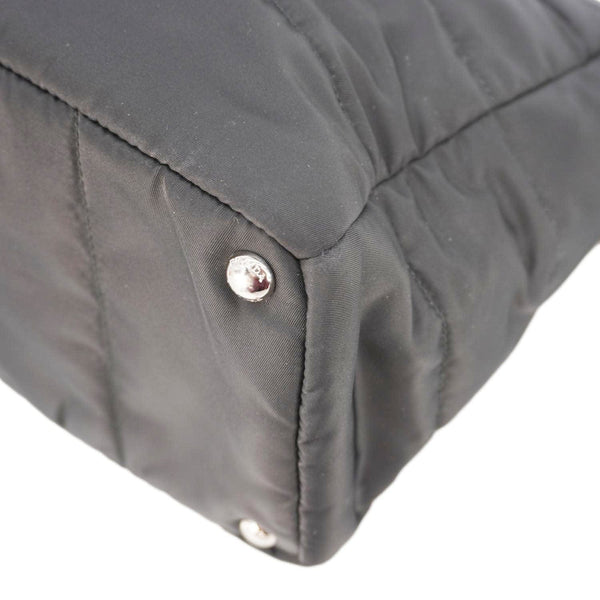 PRADA Tessuto Bomber Nylon Shopping Tote Bag Black