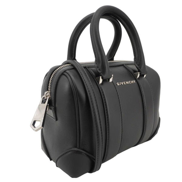 GIVENCHY Lucrezia Mini Calfskin Leather Duffle Bag Black