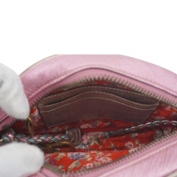 GUCCI Trapuntata Mini Zumi Dome Laminated Nappa Leather Crossbody Bag pink 534951