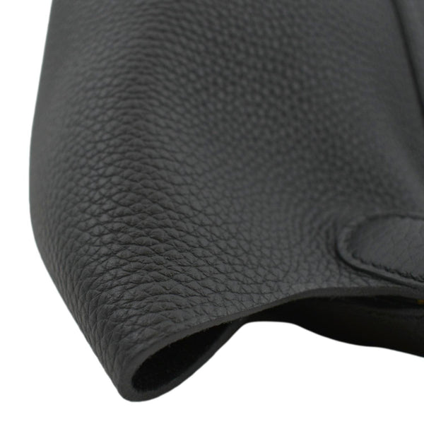 HERMES Picotin Lock 18 Taurillon Clemence Leather Hobo Bag Black