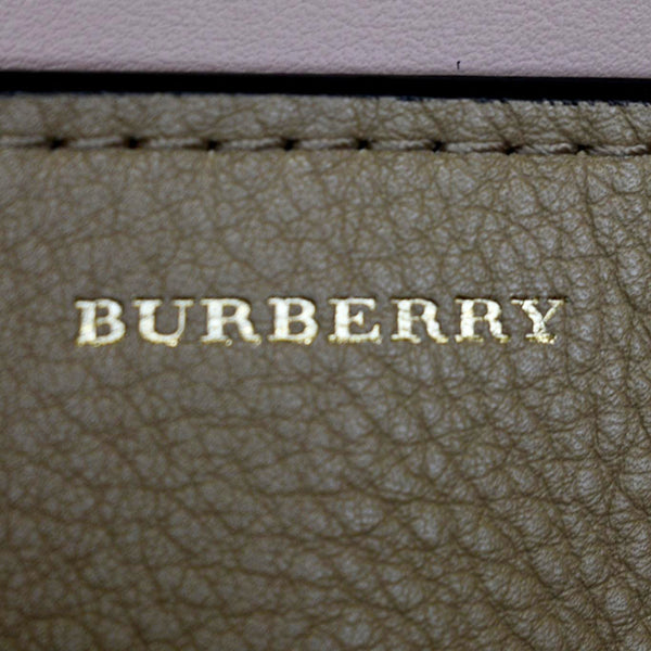 BURBERRY Horse Rainbow Baby Belt Printed Leather Tote Bag Camel