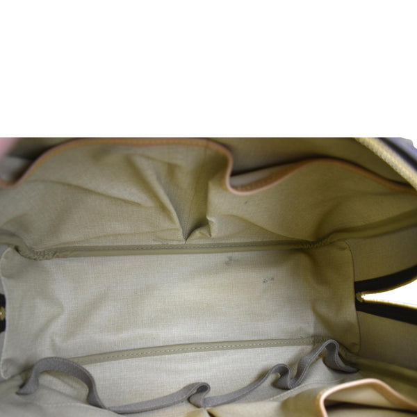 LOUIS VUITTON Deauville Boston Monogram Canvas Satchel Bag Brown