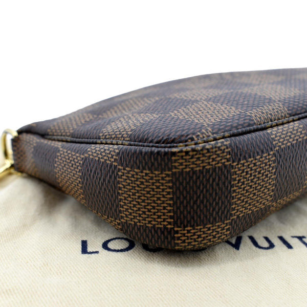 LOUIS VUITTON Mini Pochette Damier Ebene Accessoires Pouch Brown