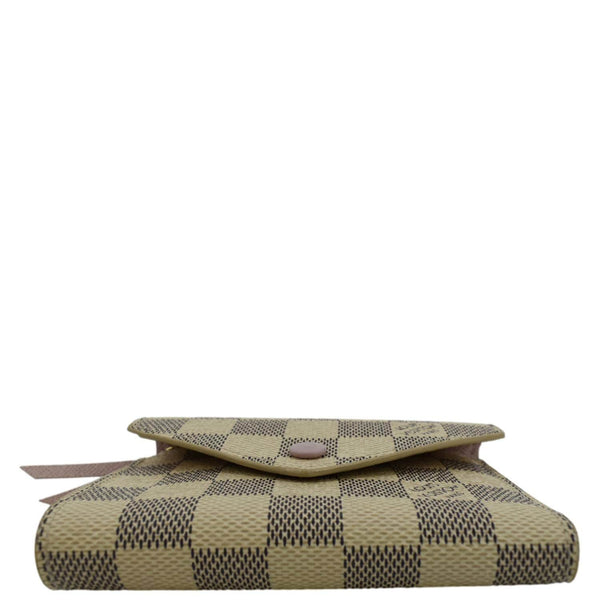 LOUIS VUITTON Victorine Damier Azur Wallet White