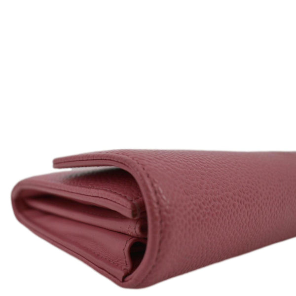 CHANEL Timeless CC Flap Caviar Leather Wallet Pink