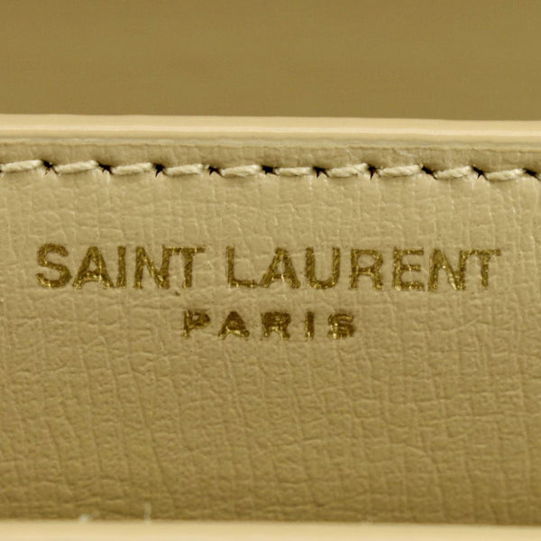 YVES SAINT LAURENT Monogram Sunset Medium Leather Shoulder Bag Beige