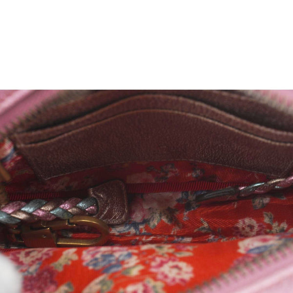 GUCCI Trapuntata Mini Zumi Dome Laminated Nappa Leather Crossbody Bag pink 534951