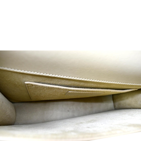 YVES SAINT LAURENT Monogram Sunset Medium Leather Shoulder Bag Beige