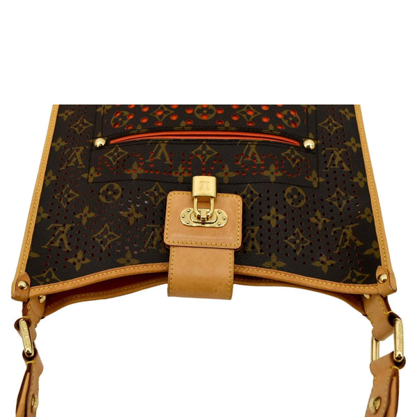 LOUIS VUITTON Perforated Musette Monogram Canvas Crossbody Bag Brown