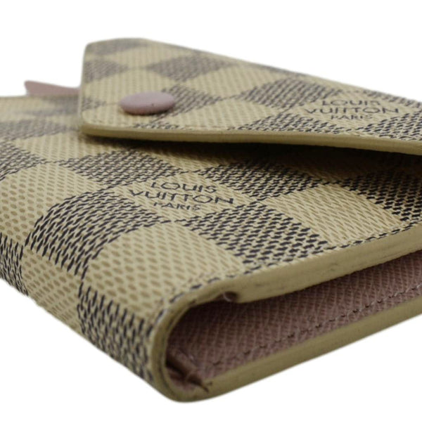 LOUIS VUITTON Victorine Damier Azur Wallet White