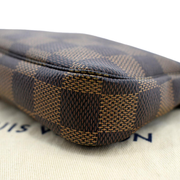 LOUIS VUITTON Mini Pochette Damier Ebene Accessoires Pouch Brown