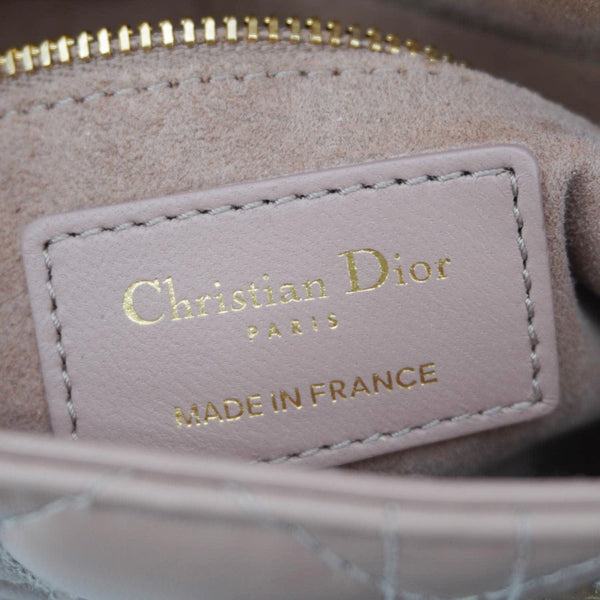 CHRISTIAN DIOR Lady Dior Mini Cannage Leather Crossbody Bag Rose