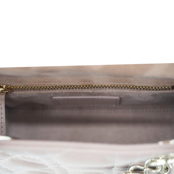 CHRISTIAN DIOR Lady Dior Mini Cannage Leather Crossbody Bag Rose