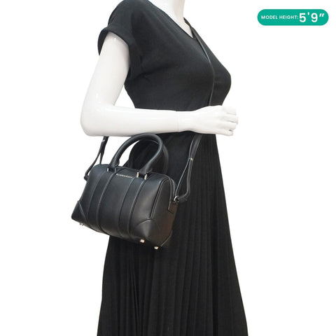 GIVENCHY Lucrezia Mini Calfskin Leather Duffle Bag Black