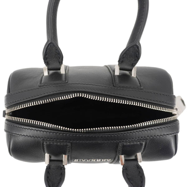 GIVENCHY Lucrezia Mini Calfskin Leather Duffle Bag Black
