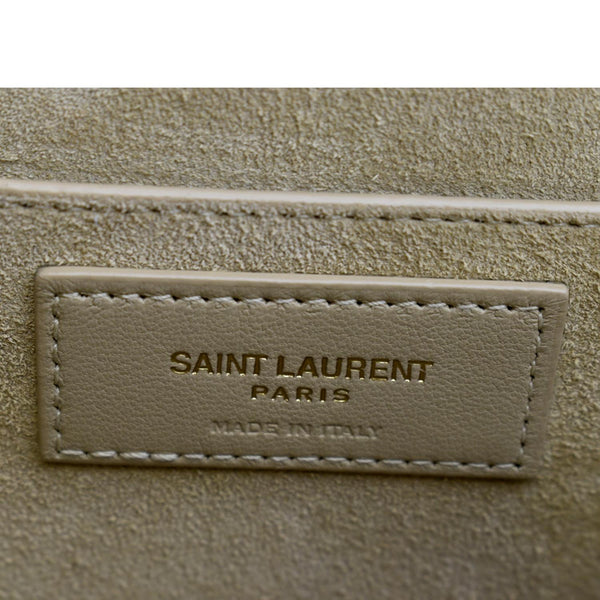 YVES SAINT LAURENT Monogram Sunset Medium Leather Shoulder Bag Beige