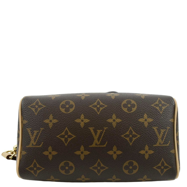 LOUIS VUITTON Speedy 20 Bandouliere Monogram Canvas Satchel Bag Brown