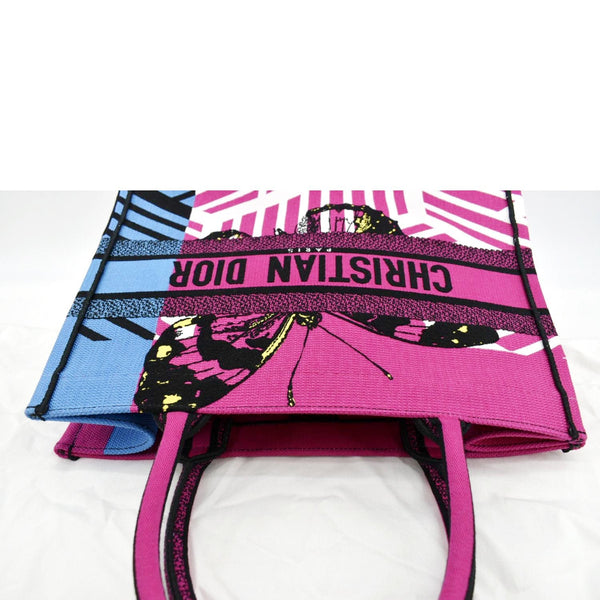 Christian Dior Butterfly Book Canvas Tote bag in Pink color