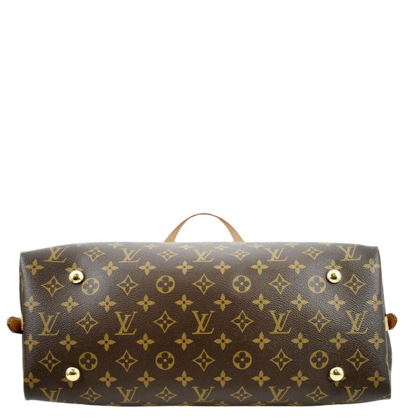 LOUIS VUITTON Carryall MM Monogram Canvas Shoulder Bag Brown