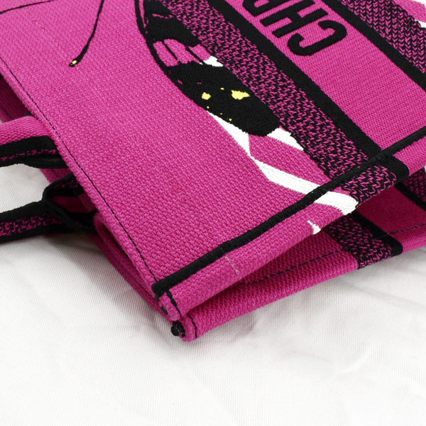 Christian Dior Butterfly Book Canvas Tote bag in Pink color