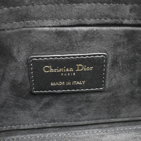 CHRISTIAN DIOR Lady D-Joy Medium Cannage Leather Shoulder Bag Black