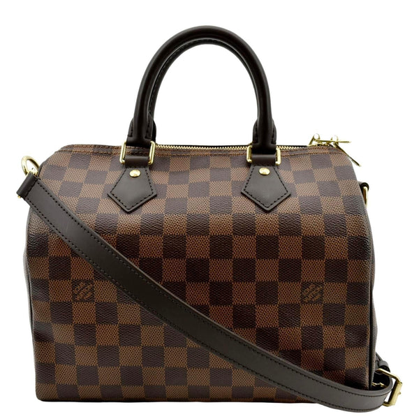 LOUIS VUITTON Speedy 25 Bandouliere Damier Ebene Shoulder Bag Brown