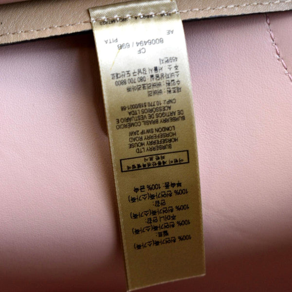 BURBERRY Horse Rainbow Baby Belt Printed Leather Tote Bag Camel