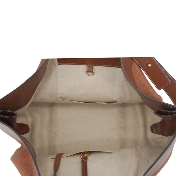 LOEWE Hammock Calfskin Leather Shoulder Bag Brown