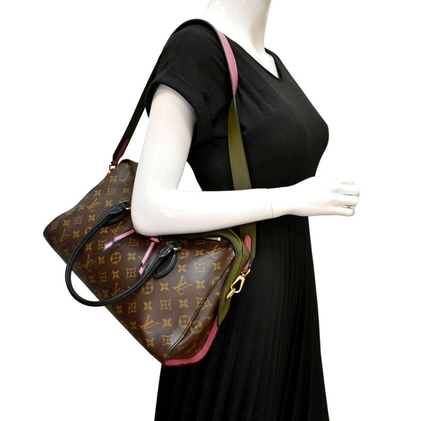 LOUIS VUITTON Tuileries Monogram Canvas Shoulder Bag Brown