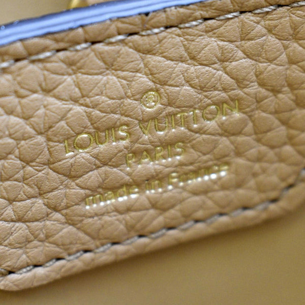 LOUIS VUITTON Capucines MM Taurillon Leather Satchel Bag Golden