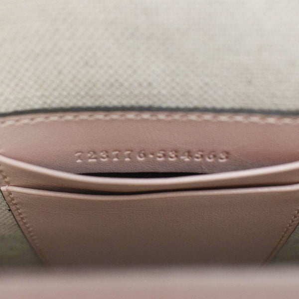 GUCCI GG Matelasse Mini Leather Top Handle Crossbody Bag Pink 723776