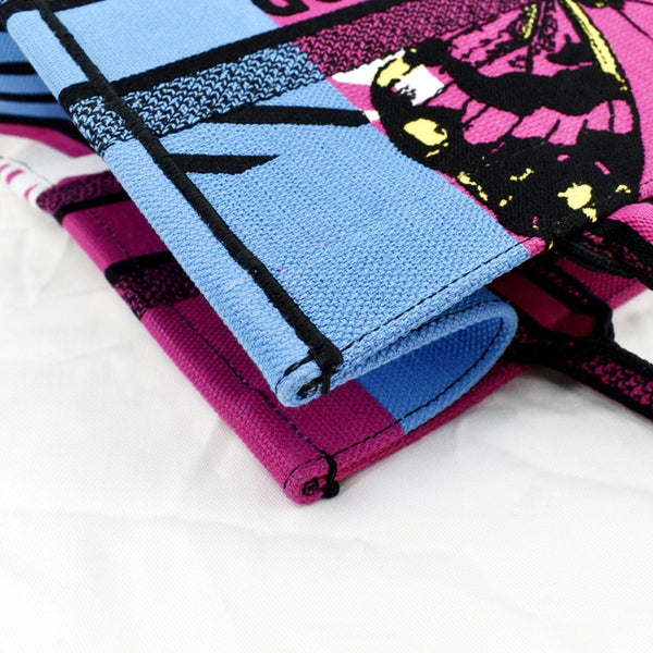 Christian Dior Butterfly Book Canvas Tote bag in Pink color