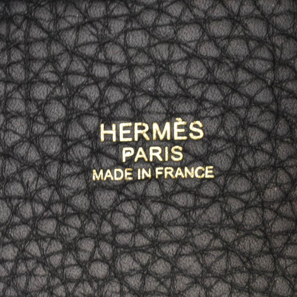 HERMES Picotin Lock 18 Taurillon Clemence Leather Hobo Bag Black