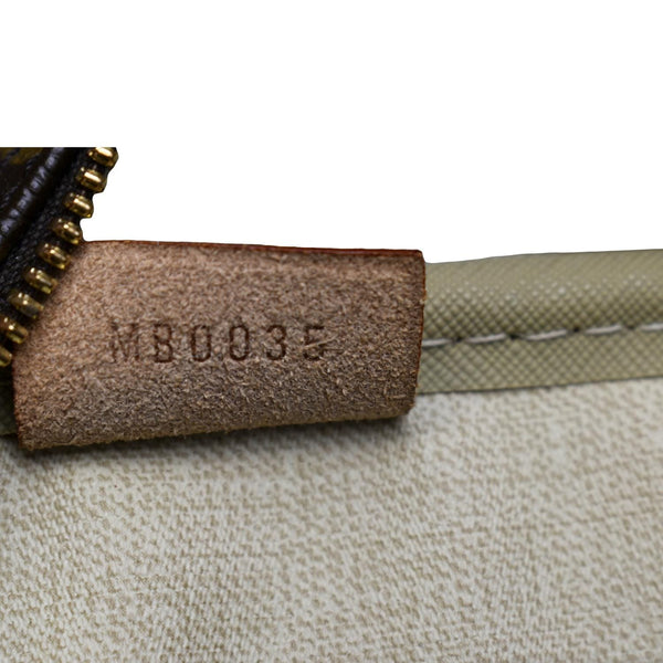 LOUIS VUITTON Deauville Boston Monogram Canvas Satchel Bag Brown