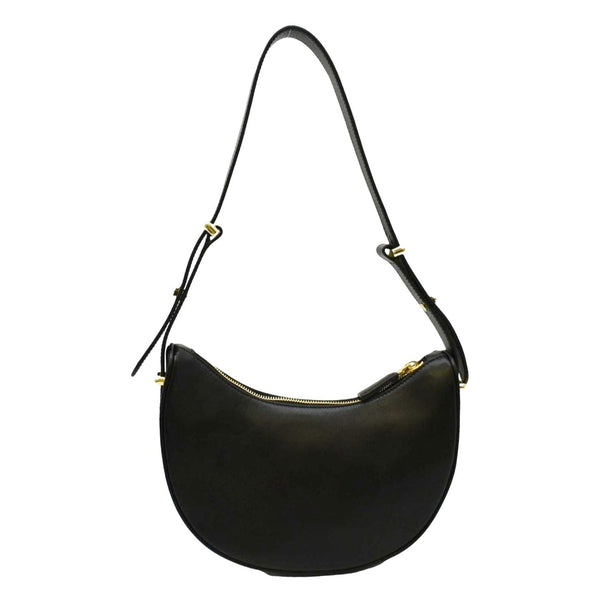 PRADA Arque Leather Shoulder Bag Black