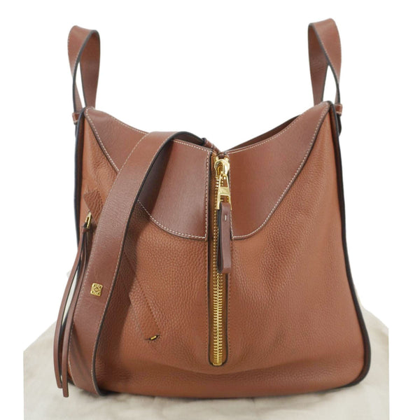 LOEWE Hammock Calfskin Leather Shoulder Bag Brown
