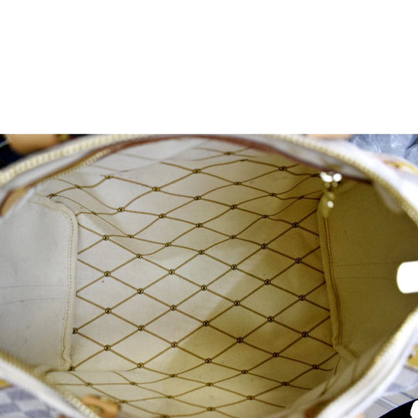 LOUIS VUITTON Summer Trunks Speedy Damier Azur Satchel Shoulder Bag White