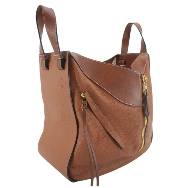 LOEWE Hammock Calfskin Leather Shoulder Bag Brown