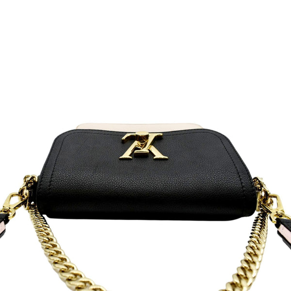 LOUIS VUITTON Lockme Tender Grained Calfskin Leather Shoulder Bag Black