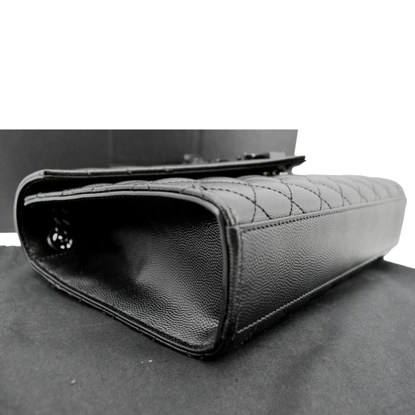 YVES SAINT LAURENT Small Envelope Matelassé Leather Shoulder Bag Black